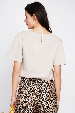 Top en lin - Beige