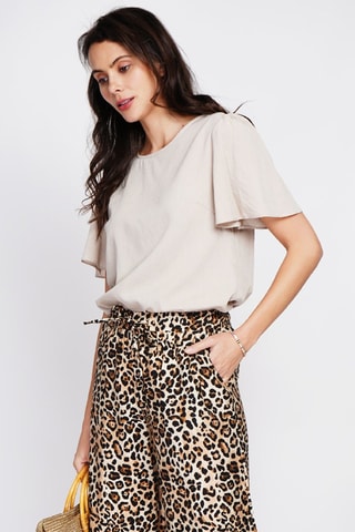 Top en lin - Beige