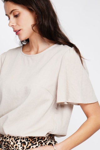 Top en lin - Beige