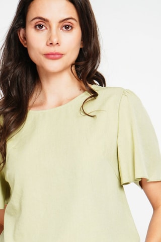 Top en lin - Vert