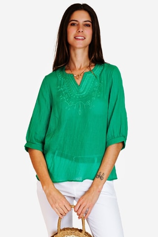 Top en lin - Vert