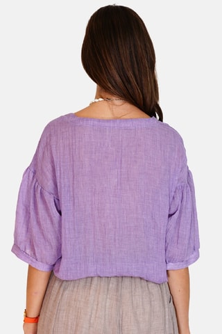 Top en lin - Violet