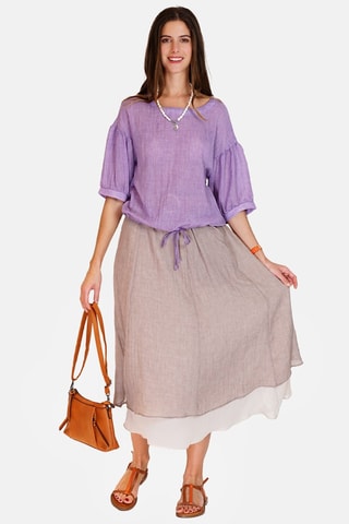 Top en lin - Violet