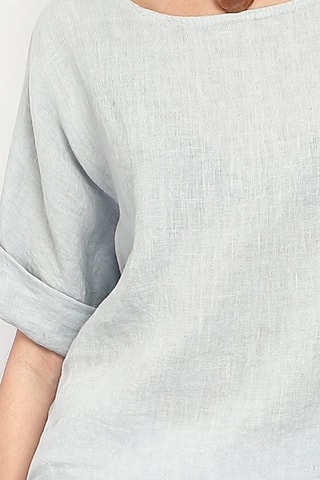 Top en lin - Gris
