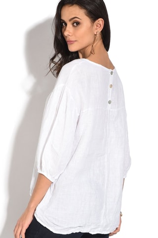 Top en lin 
Blanc
