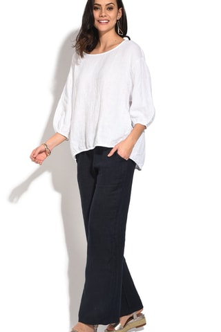 Top en lin 
Blanc