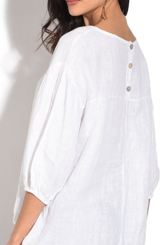 Top en lin 
Blanc