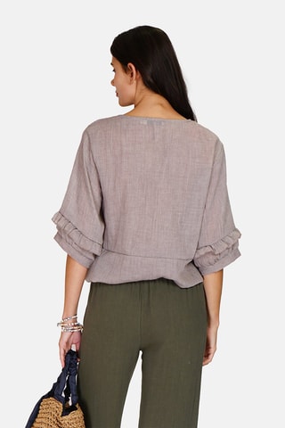Top en lin 
Gris
