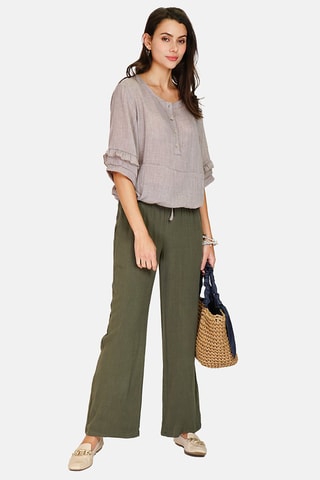 Top en lin 
Gris