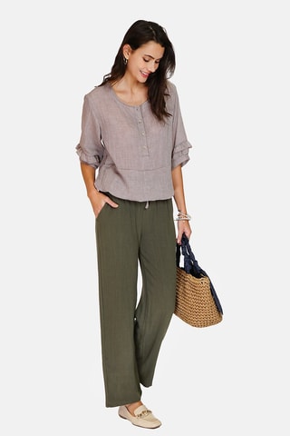 Top en lin 
Gris