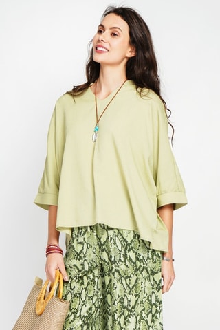 Top en lin - Vert