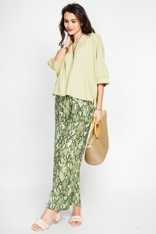 Top en lin - Vert