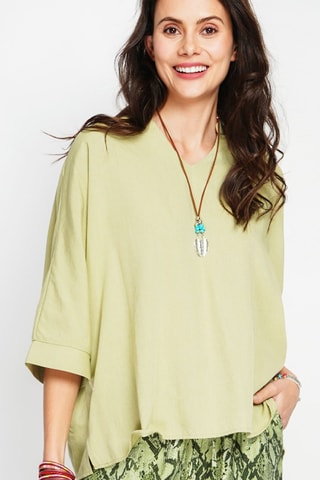 Top en lin - Vert