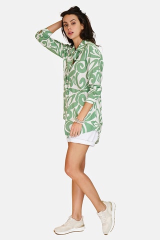 Robe chemise en lin - Vert