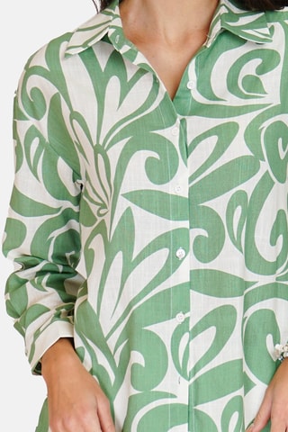 Robe chemise en lin - Vert