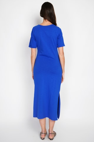 Robe longue en lin - Bleu roi