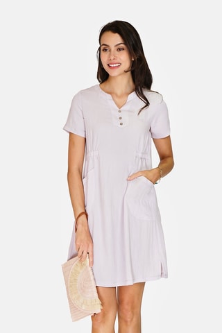Robe en lin 
Blanc