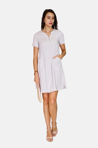 Robe en lin 
Blanc