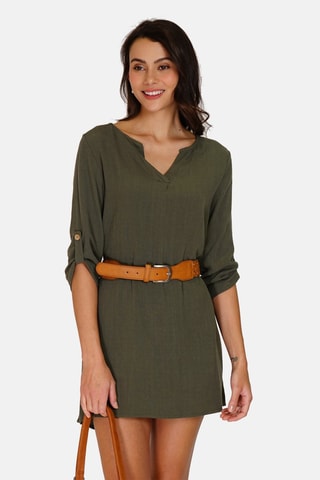 Robe en lin 
Vert