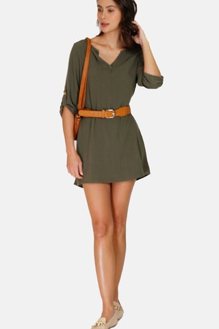 Robe en lin 
Vert