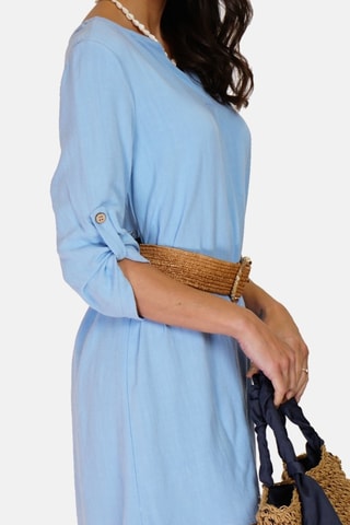 Robe en lin - Turquoise