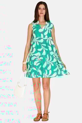Robe sans manches en lin - Vert