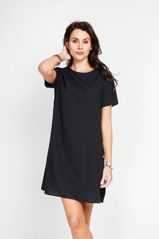 Robe en lin - Noir