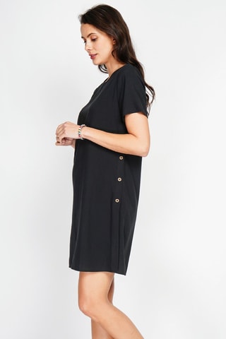 Robe en lin - Noir