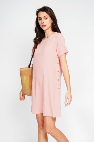 Robe en lin - Rose