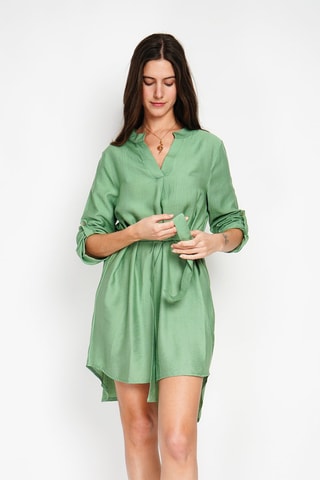 Robe droite en lin - Vert