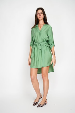 Robe droite en lin - Vert