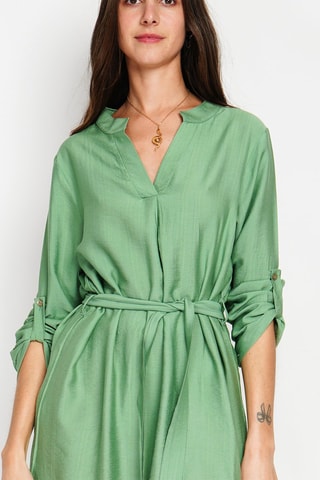 Robe droite en lin - Vert