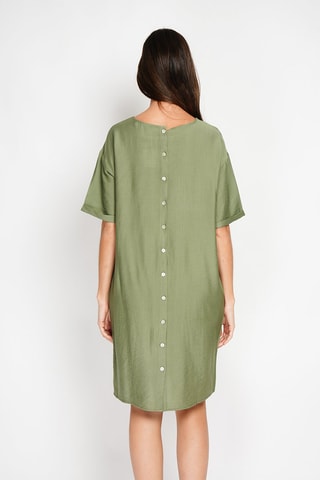 Robe droite en lin - Kaki