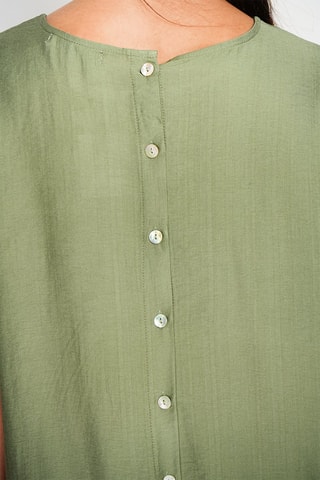 Robe droite en lin - Kaki