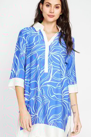 Robe chemise en lin - Ciel