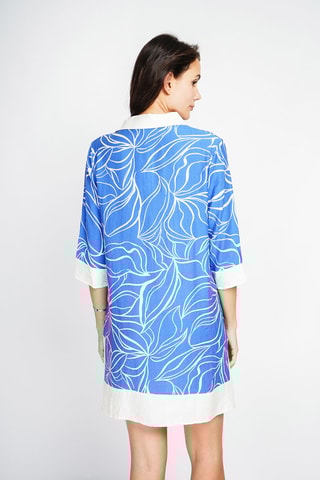 Robe chemise en lin - Ciel