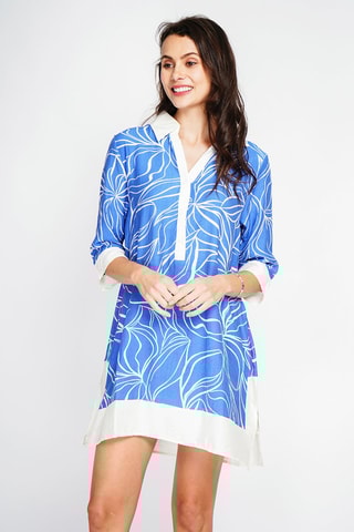 Robe chemise en lin - Ciel
