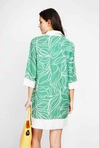 Robe chemise en lin - Vert