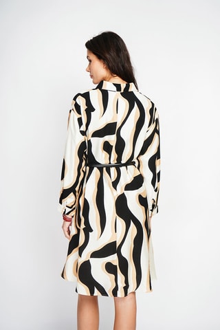 Robe trapèze en lin - Noir