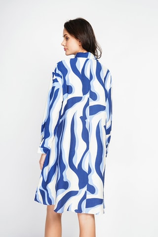 Robe trapèze en lin - Bleu roi