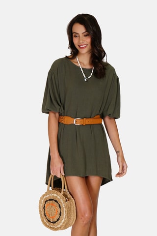 Robe en lin 
Vert