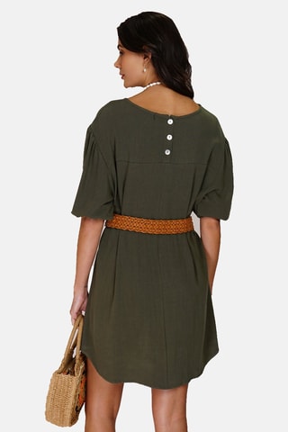 Robe en lin 
Vert
