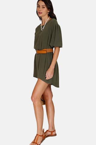 Robe en lin 
Vert