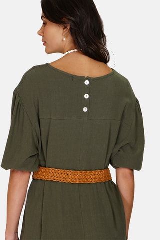 Robe en lin 
Vert