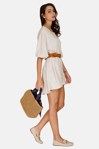 Robe en lin 
Beige