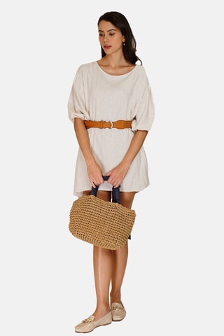 Robe en lin 
Beige
