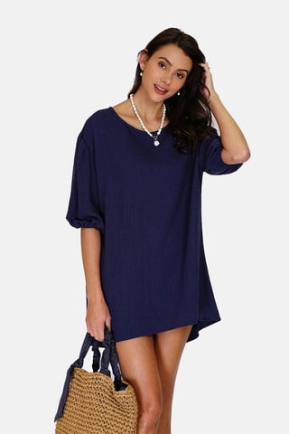 Robe en lin 
Bleu