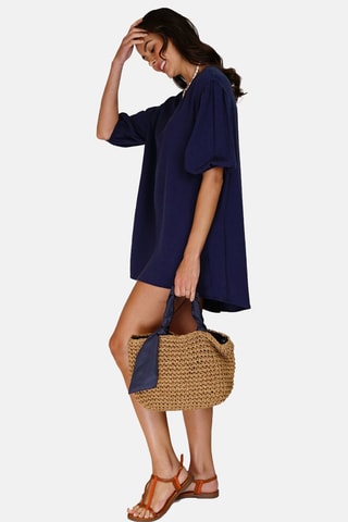 Robe en lin 
Bleu
