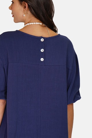 Robe en lin 
Bleu