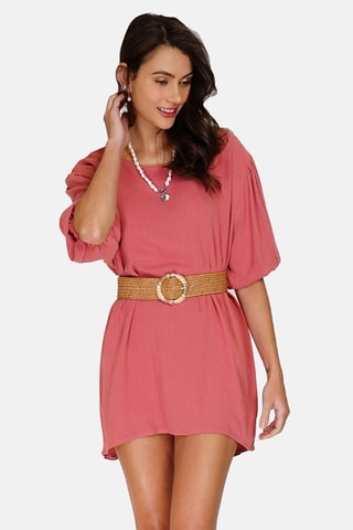 Robe en lin 
Rose